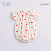 马克珍妮夏装新款 女宝宝蝴蝶袖纯棉连体衣 婴儿哈衣230632 商品缩略图0