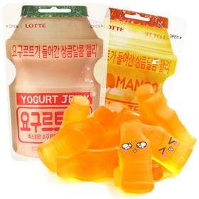 韩国乐天酸乳味软糖原味/芒果味50g 爽滑Q弹酸甜可口超萌外表 060095/064186