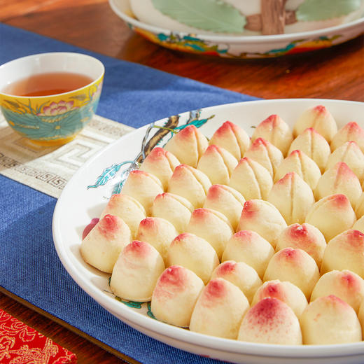 御茶膳房大寿桃糕点礼盒一品百寿桃从老人过寿点心生日祝寿桃馒头 商品图4