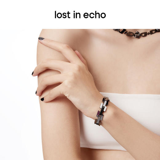 [福利价]lost in echo设计师款中岛美嘉VIVIANO联名款锁链扣金属手链手镯 商品图2