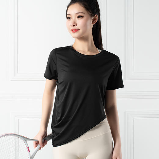 跃牌【禅语梵心系列】薄款圆领亲肤透气瑜伽服T恤F2188（不带胸垫） 商品图6