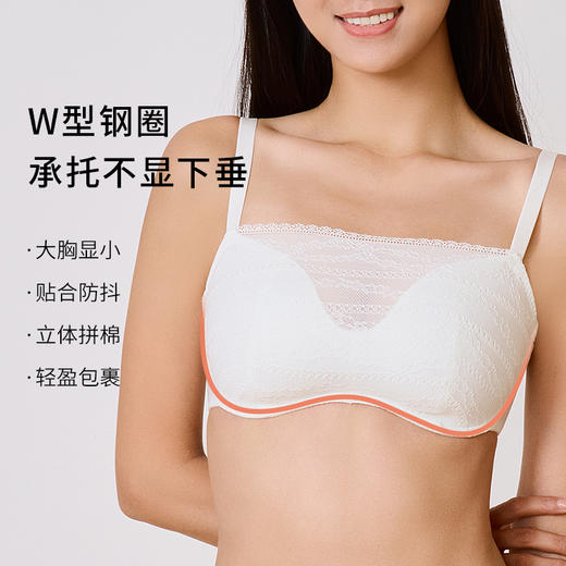 【买三免一】奶糖派大杯文胸独白蕾丝抹胸大胸显小聚拢防下垂防走光内搭内衣女 商品图1