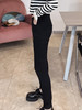 爆99！【女明星本命裤 】细长直玻尿酸润肤裤万能搭加绒弹力小黑裤高腰显瘦修身打底裤外穿H223060758 商品缩略图3
