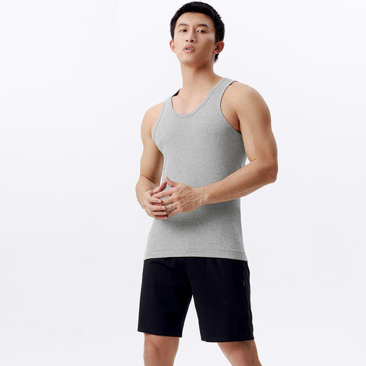 Threegun三枪 【舒肤棉】罗纹弹力男士打底背心-30821A011 商品图1
