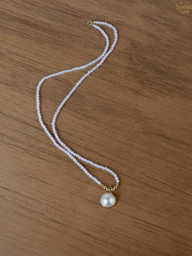 SpoiledBrat Jewelry18K金马贝珍珠月光石项链