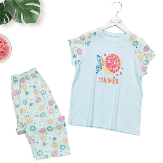 【水果派对莫代尔】SCHIESSER德国舒雅儿童睡衣春夏新款莫代尔女童家居服3F/20866H 商品图1