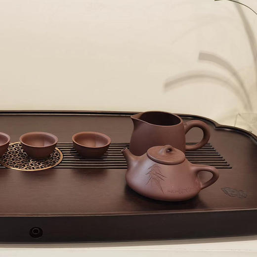 龙福-如意吉祥金丝柚木茶盘（约73*35）【不支持补差，非质量问题不退不换】S 商品图3