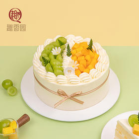 【动物奶油蛋糕，100%新鲜水果】新品--鲜果双萃2磅蛋糕，免费送货