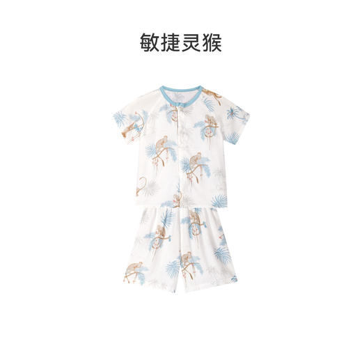 【内购秒杀】ibaby×outlast太空科技恒温 儿童/成人短袖家居服套装 薄款春夏装 商品图5