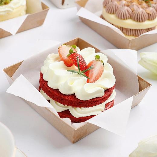 玫瑰红丝绒便当蛋糕 商品图0