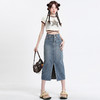 高腰牛仔A字半身裙 棉质牛仔裙【233-18】 商品缩略图13