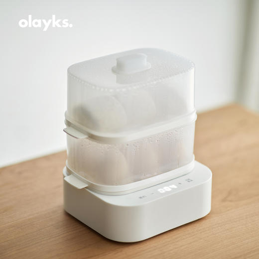olayks煮蛋器蒸蛋器家用多功能小型迷你双层早餐机煮鸡蛋神器宿舍 商品图0