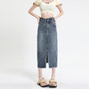高腰牛仔A字半身裙 棉质牛仔裙【233-18】 商品缩略图4