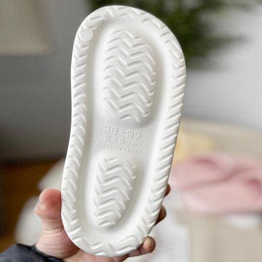 新款踩屎感EVA厚底面包拖鞋【233-7】 商品图12