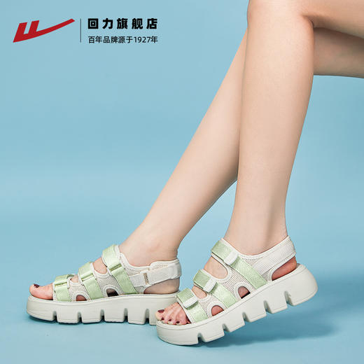 回力凉鞋女款2023年夏季新款女鞋小香风厚底魔术贴运动沙滩鞋子女WSL(WZ)-0660 商品图1