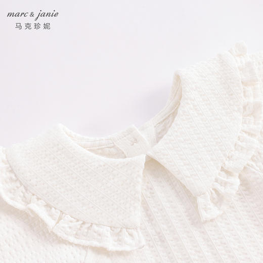 马克珍妮夏装新款 女童娃娃领纯棉连衣裙 儿童泡泡袖裙子230830 商品图4