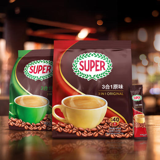 马来西亚超级3合1特浓咖啡600g/3合1原味咖啡800g 品质纯正香醇浓郁全新包装 020008/020029 商品图0
