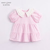 马克珍妮夏装新款 女童娃娃领纯棉连衣裙 儿童泡泡袖裙子230830 商品缩略图1