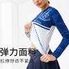 VANSYDICAL长袖跑步运动上衣轻薄透气印花撞色跳操服显瘦健身T恤 商品缩略图2