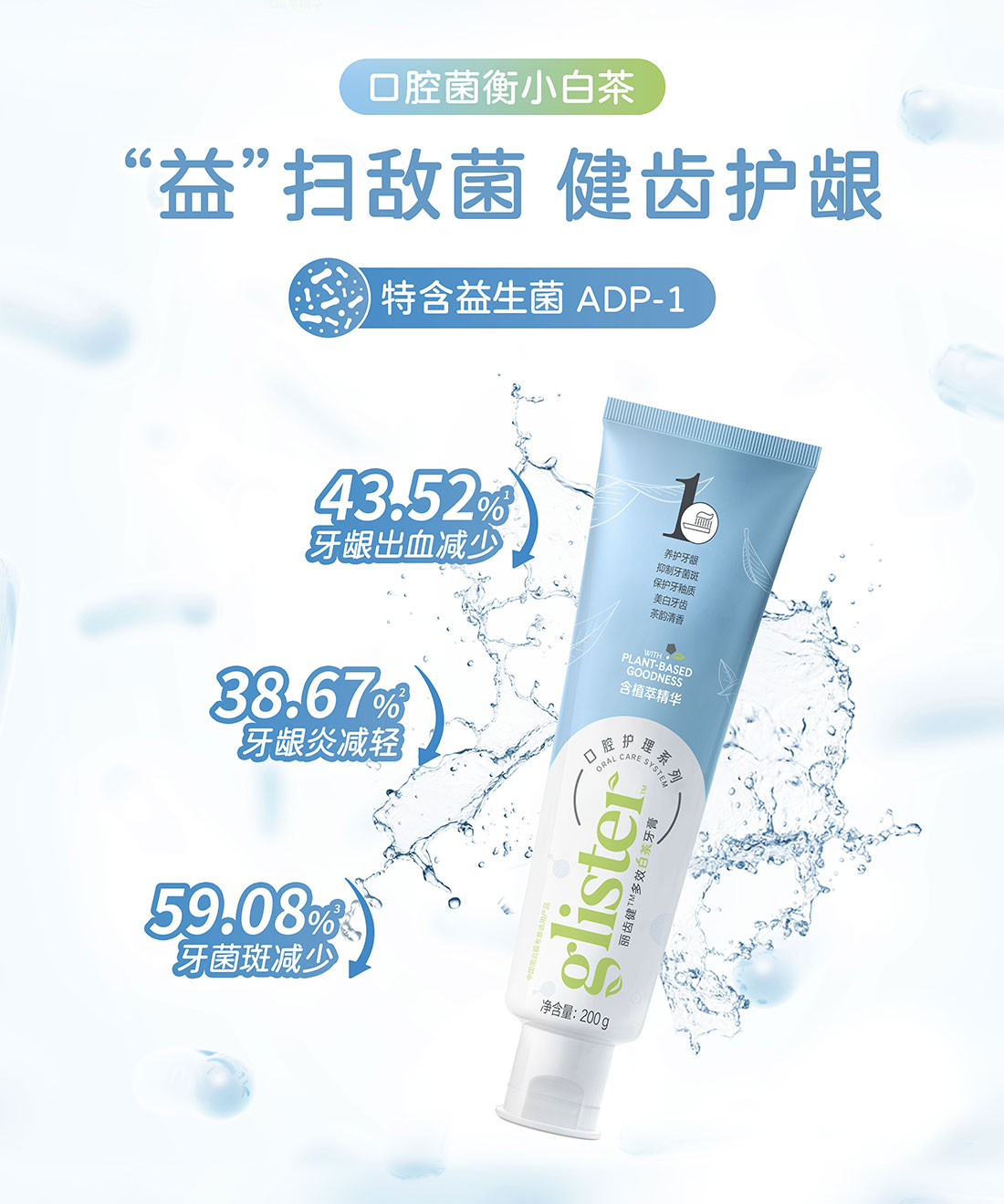 安利多效白茶牙膏（新款）