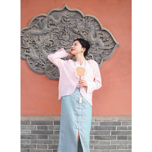 【抖音专属】发布会（圆领衬衣23710169-粉米） 商品图1