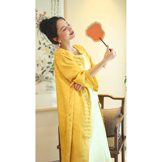 【抖音专属】连衣裙（23710026C-缃叶） 商品图2