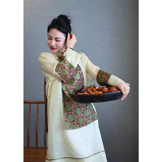 【线上专属】发布会（中式连衣裙23707152- 凝脂） 商品图2