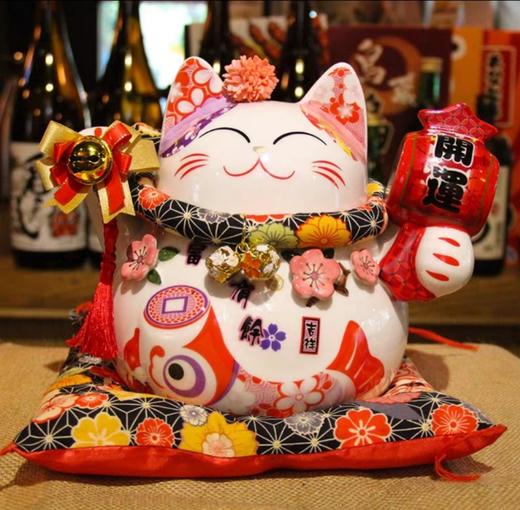 9寸富贵有余招财猫存钱罐（21*17*20）开业礼生日礼物 陶瓷存钱储蓄罐收银台开业 商品图1