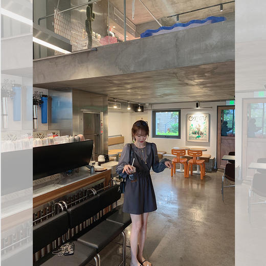 金蘑菇菇【伯利兹夏日】高级耐看灯笼袖上衣吊带连体裤两件套 商品图2