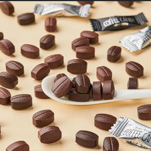 【犯困提神】特浓咖啡豆咖啡糖无糖随机糖果 可咀嚼上课提神解馋零食/1颗 商品图1