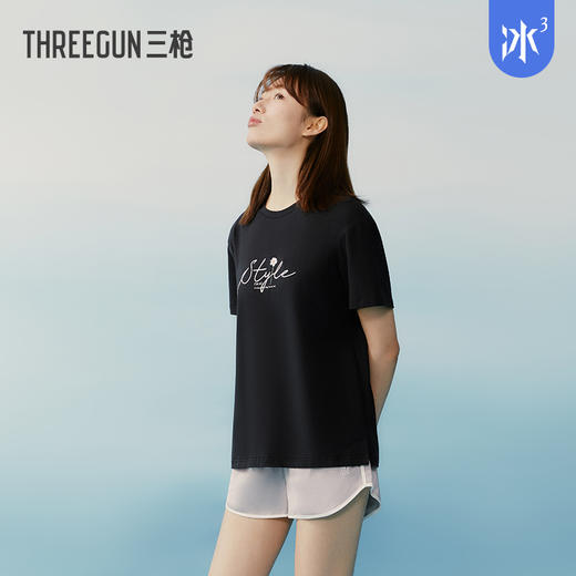 Threegun三枪 【冰泉棉】印花圆领女士短袖T恤-24240A011 商品图8