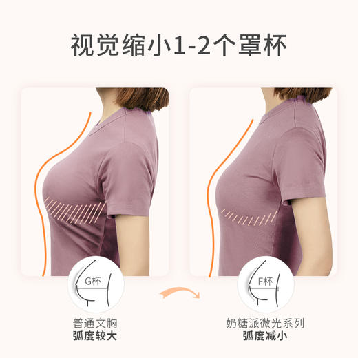【积分兑换】微光全罩杯超薄单层大胸显小法式显瘦三角杯内衣女 商品图4