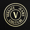 VERSACE JEANS COUTURE 春夏新品 男士V字徽标印花圆领短袖T恤 黑色金标 74GAHT05 CJ00T 商品缩略图4
