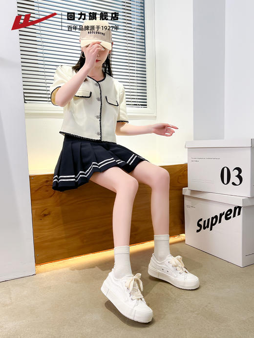 回力帆布鞋女鞋2023新款夏季厚底百搭小白鞋休闲透气运动板鞋女款WXY-E778T 商品图2