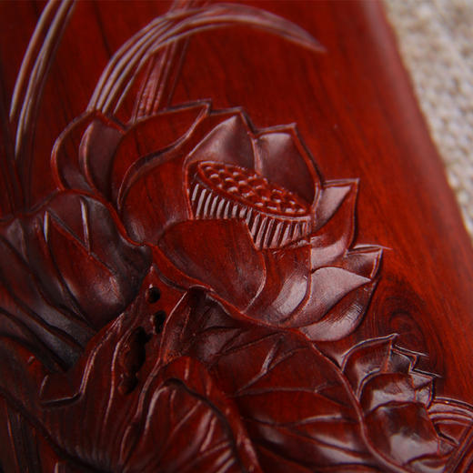 和谐/荷蟹°酸枝木雕镇纸/臂搁 商品图3