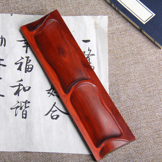 和谐/荷蟹°酸枝木雕镇纸/臂搁 商品图1