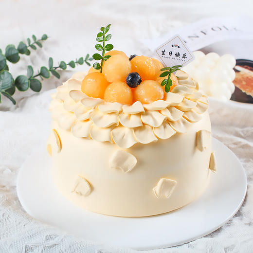 【米娅】少女心高颜值下午茶生日蛋糕6寸 适合4-6人 哈密瓜（提前6--8小时下单，18:00后下单最快第二天15:30后可到店取货，具体时间看门店而定。） 商品图0