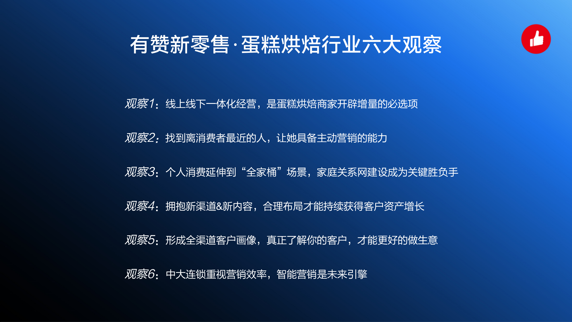 有赞新零售针对蛋糕烘焙的六大行业观察