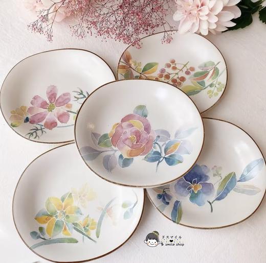 日本进口和蓝花语5入中盘家用陶瓷餐具蛋糕点心盘菜盘 商品图4