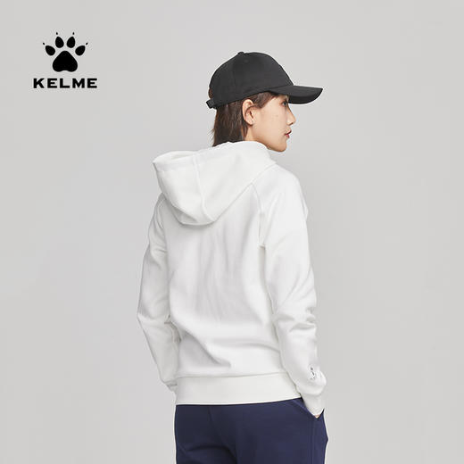 KELME卡尔美早春秋新款纯色连帽针织外套百搭开衫拉链卫衣女运动6117WT2004 商品图4