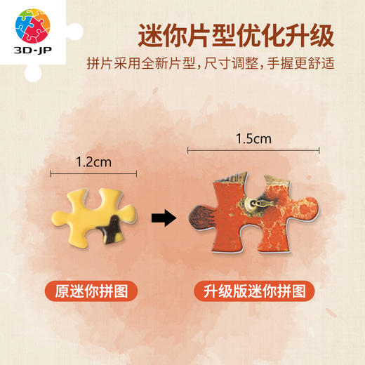 【折扣商品 不退不换】80片迷你拼图Q1104 黄有维-福照家门柿柿新 商品图3