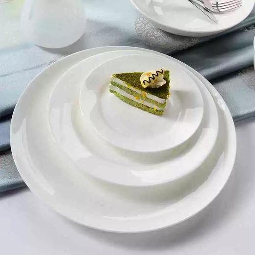 凡瑞斯骨瓷 纯白系列轻奢简约中式散件面碗饭碗平盘菜盘家用碗碟组合自由搭配 商品图4