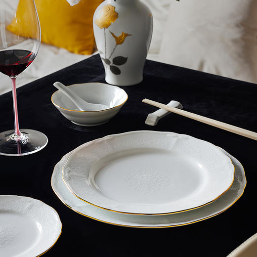 Noritake则武 PRINCESS BOUQUET浮雕蕾丝餐具套装家用组合乔迁礼 商品图3