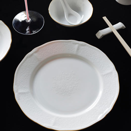 Noritake则武 PRINCESS BOUQUET浮雕蕾丝餐具套装家用组合乔迁礼 商品图2