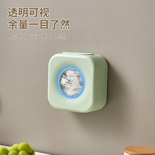 保鲜膜套收纳盒厨房壁挂式一次保鲜袋整理盒1个 商品图3