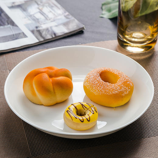 凡瑞斯骨瓷 纯白系列轻奢简约中式散件面碗饭碗平盘菜盘家用碗碟组合自由搭配 商品图6