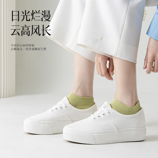 袜子女船袜女短袜棉袜夏天袜子耐磨抗起球隐形袜1双 商品图1