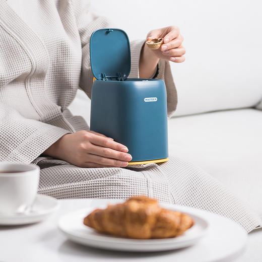 致馨设计拾光桌面垃圾桶按压式客厅家用迷你收纳盒1个 商品图1