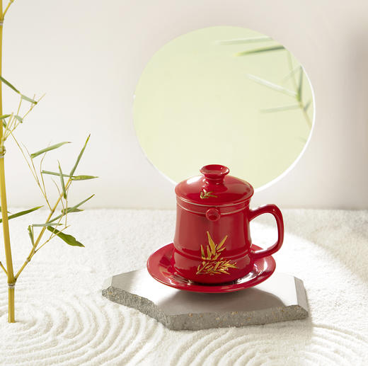 竹君子四件杯（含茶漏）190ml 商品图2