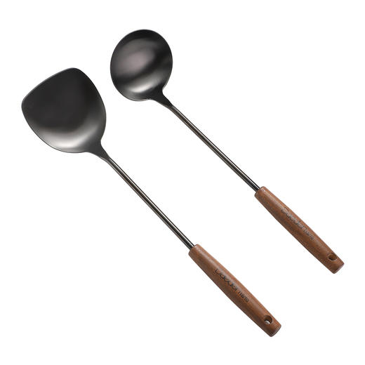 德国戴德 不锈钢长柄锅铲汤勺家用厨房炒菜铲子舀汤用勺镀钛厨具 商品图0